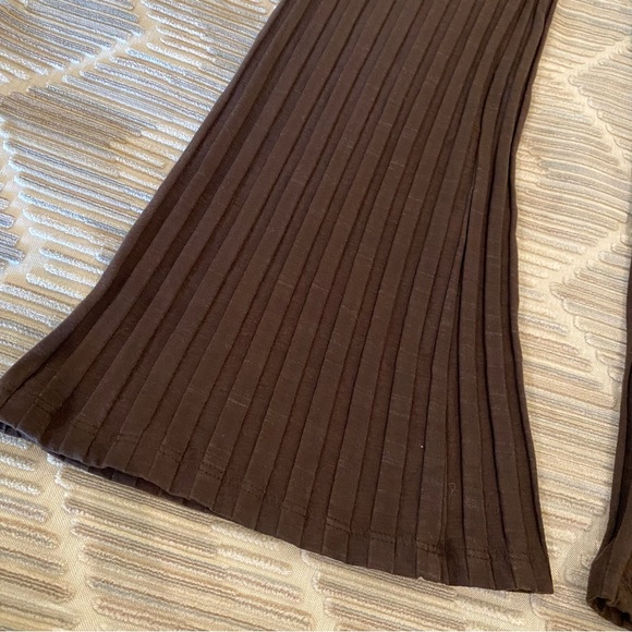 Jonathan Simkhai Standard Brown Ribbed Knit Pants Lounge Pull On Small - Picture 2 of 9